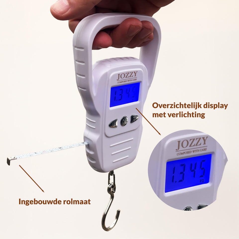 Jozzy-baby - Hangweegschaal - Baby weegschaal - Weegzak - LCD-display